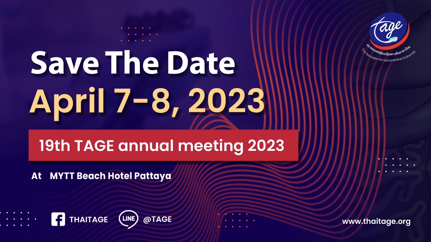 19th TAGE annual meeting 2023 @Pattaya (April 7-8, 2023)
