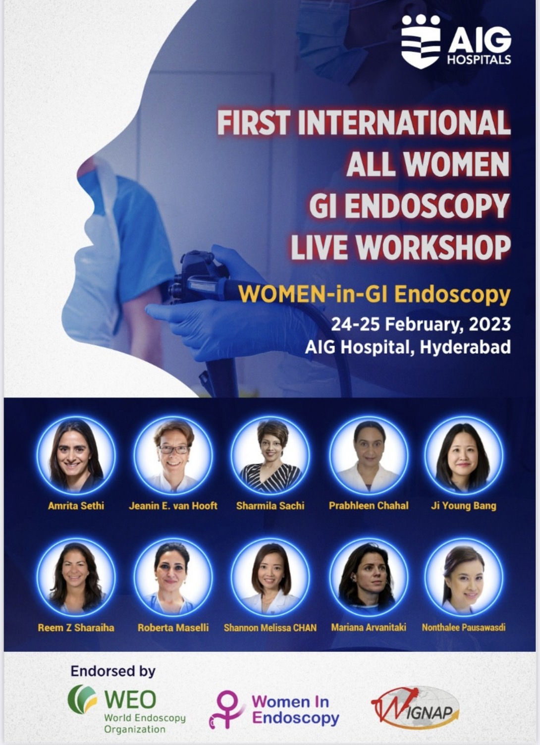 WOMEN-in-GI Endoscopy : FIRST INTERNATIONAL ALL WOMEN GI ENDOSCOPY LIVE WORKSHOP